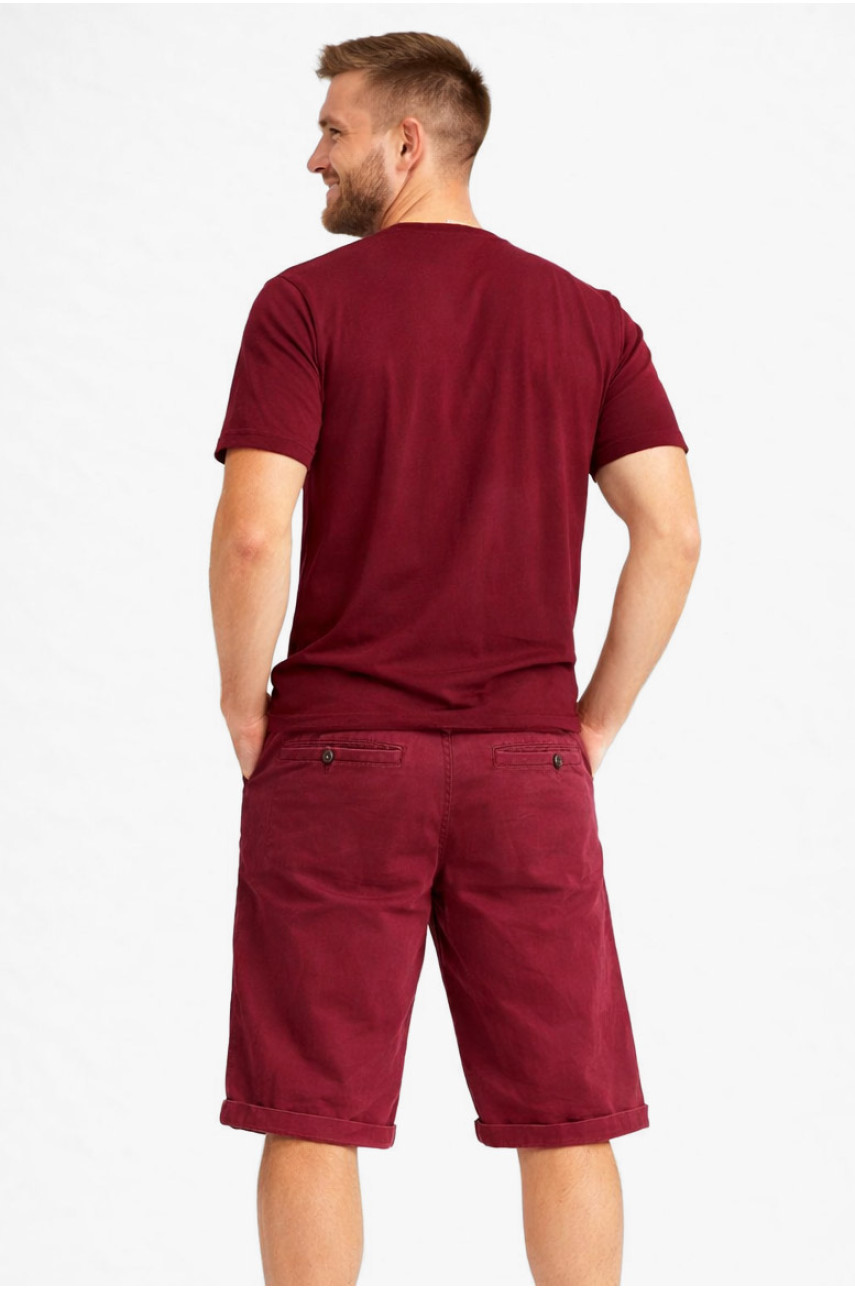 Бриджи мужские микровельветовые бордового цвета LS14-0017X 212881