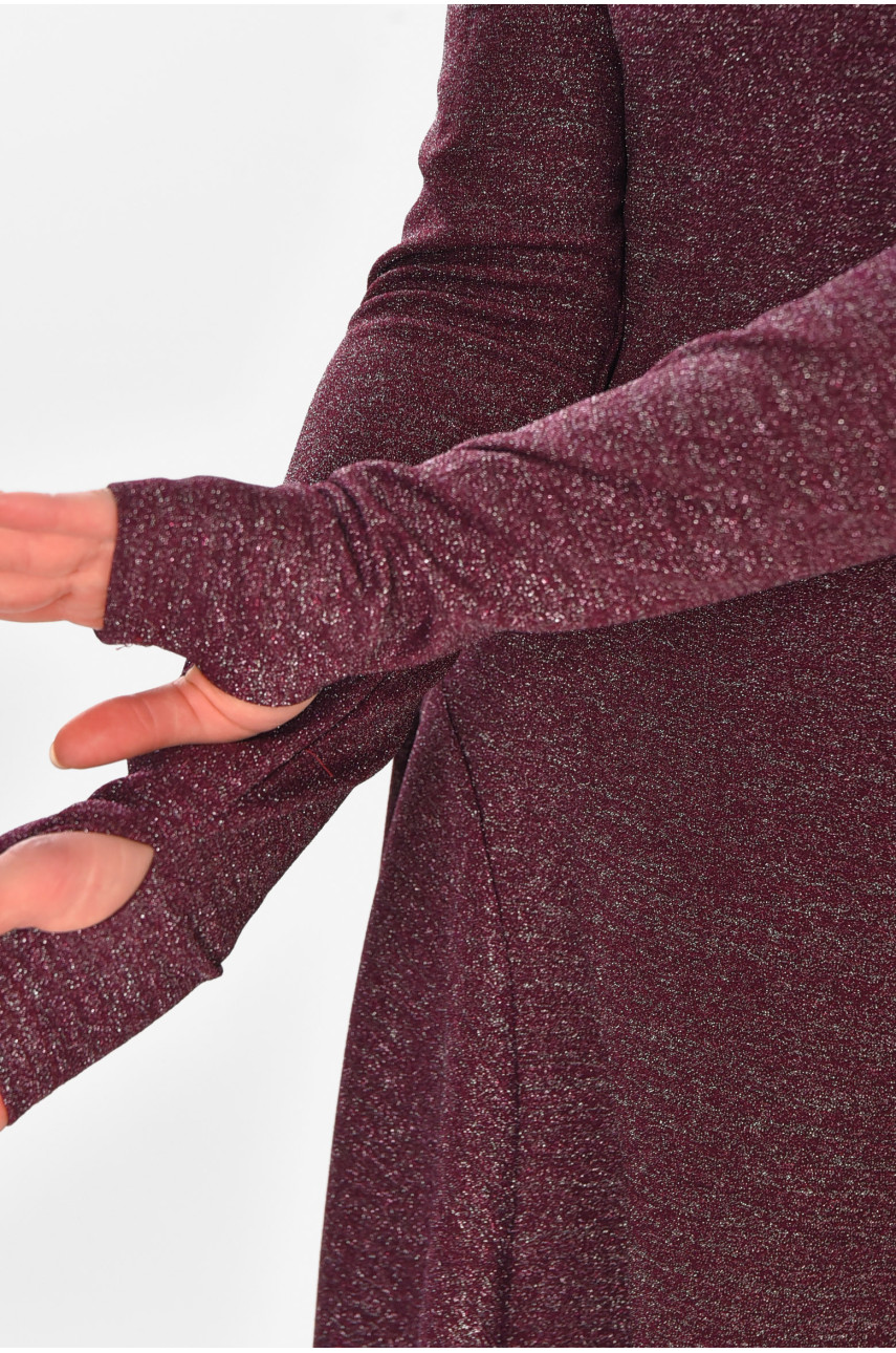 Платье женское люрекс однотонное фиолетового цвета 245 212903