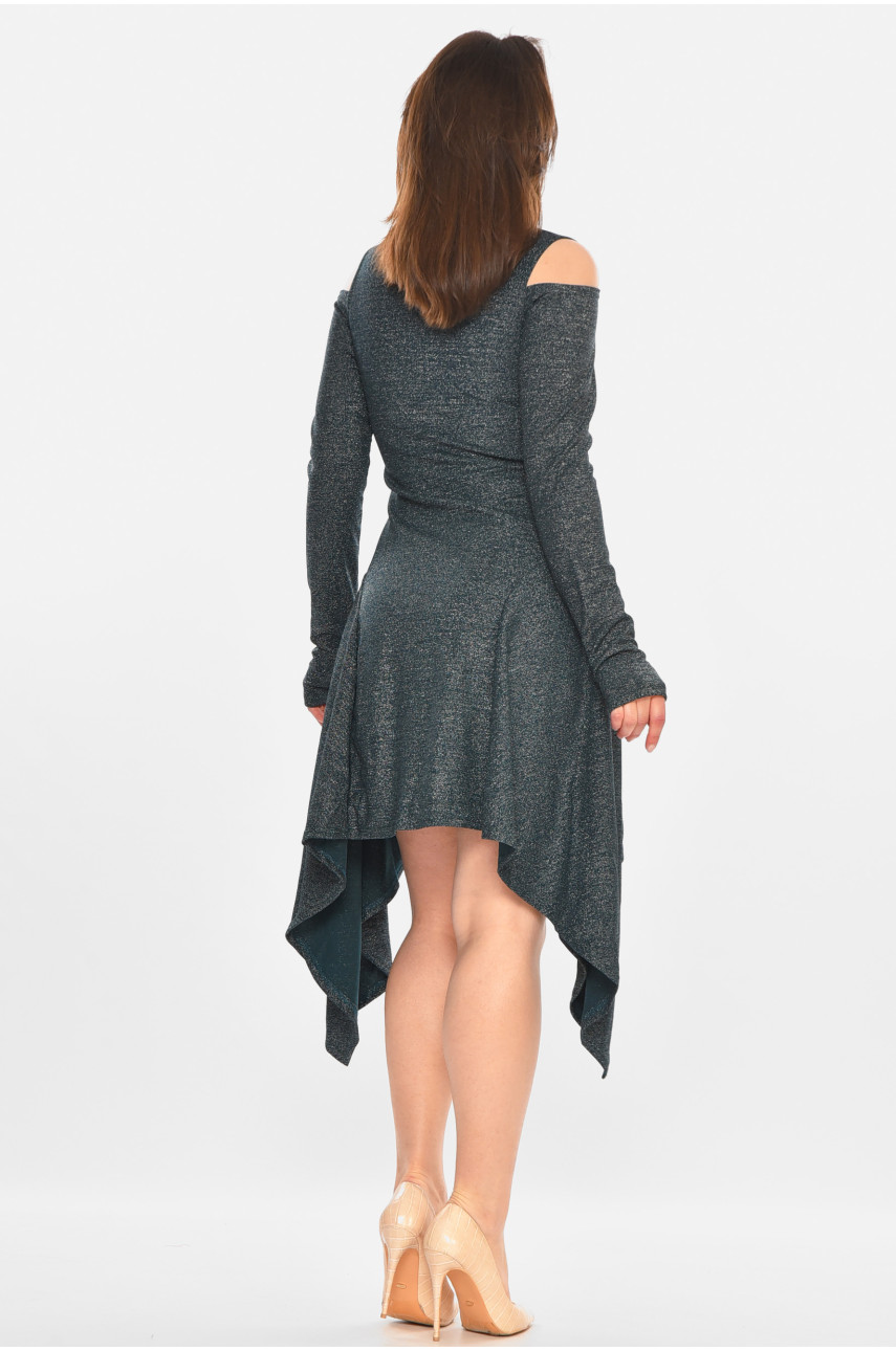 Платье женское люрекс однотонное зеленого цвета 245 212904