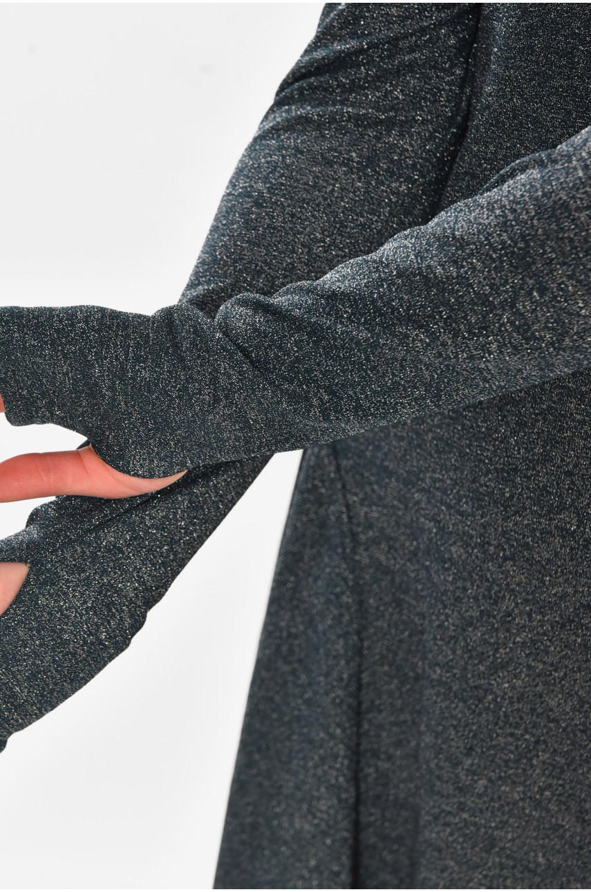 Платье женское люрекс однотонное зеленого цвета 245 212904