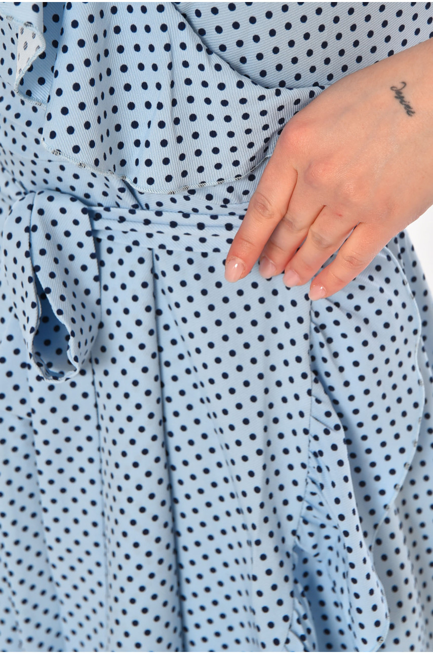 Платье женское голубого цвета с принтом Уценка 212909