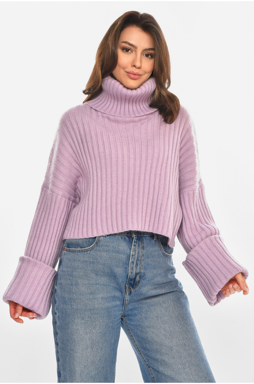 Свитер женский сиреневого цвета 212912