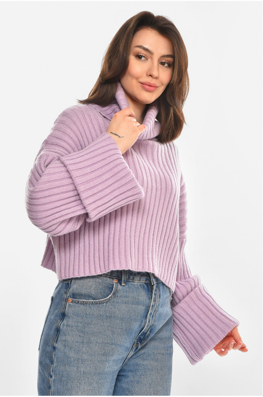 Свитер женский сиреневого цвета 212912
