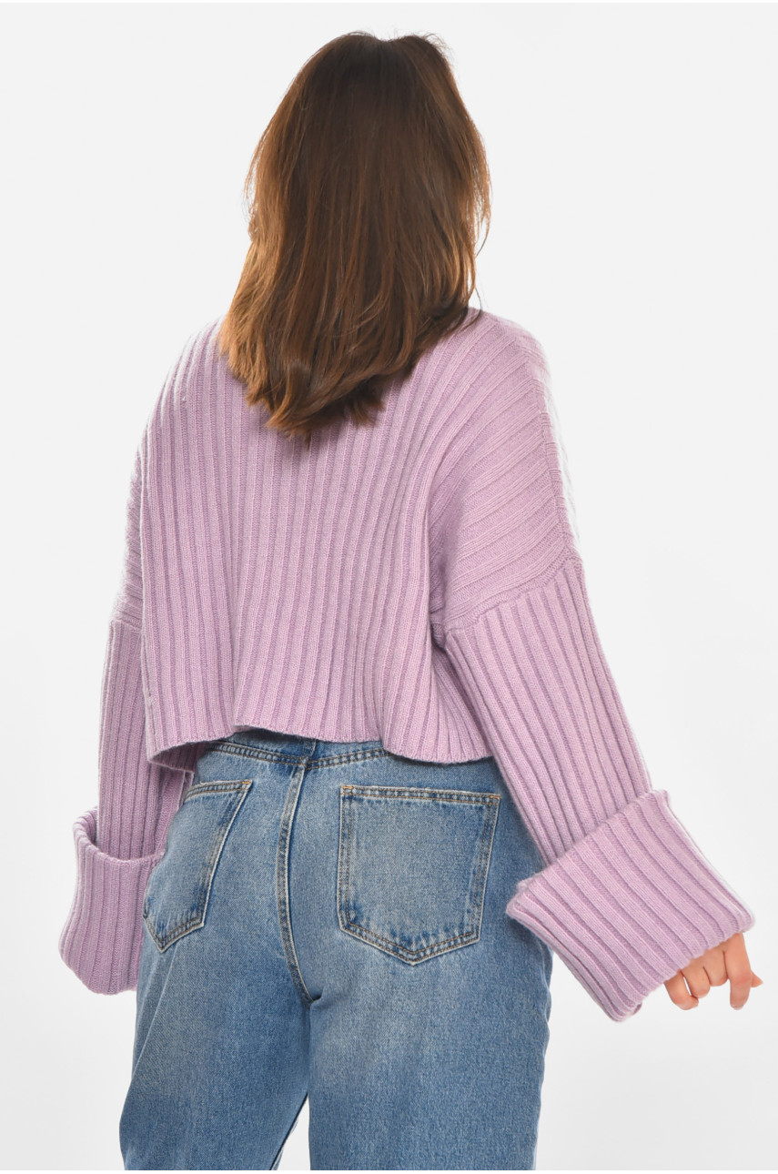 Светр жіночий бузкового кольору 212912