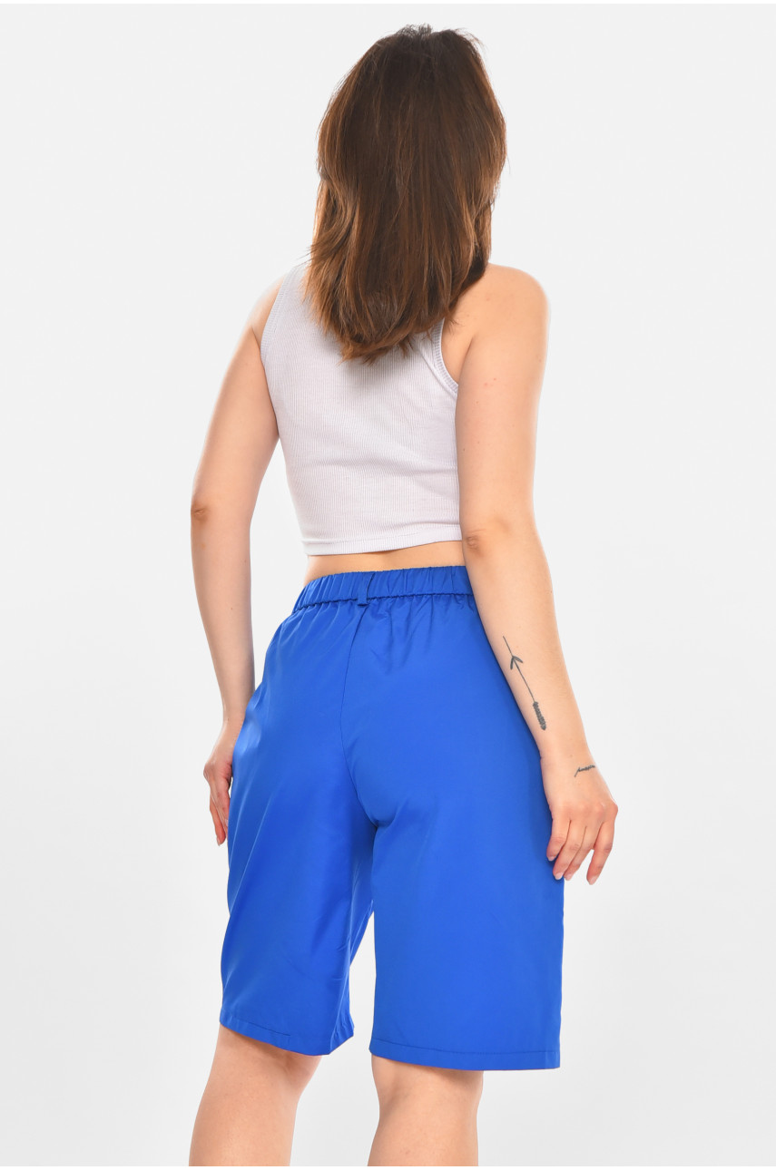 Шорты женские однотонные синего цвета 212939