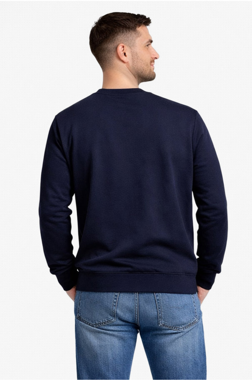 Свитшот мужской тёмно-синего цвета с принтом 212940