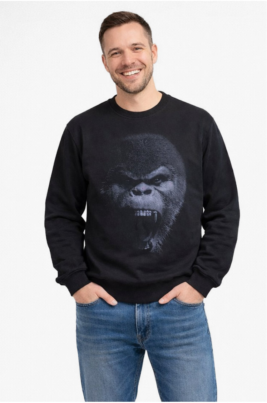 Свитшот мужской черного цвета с принтом 212941
