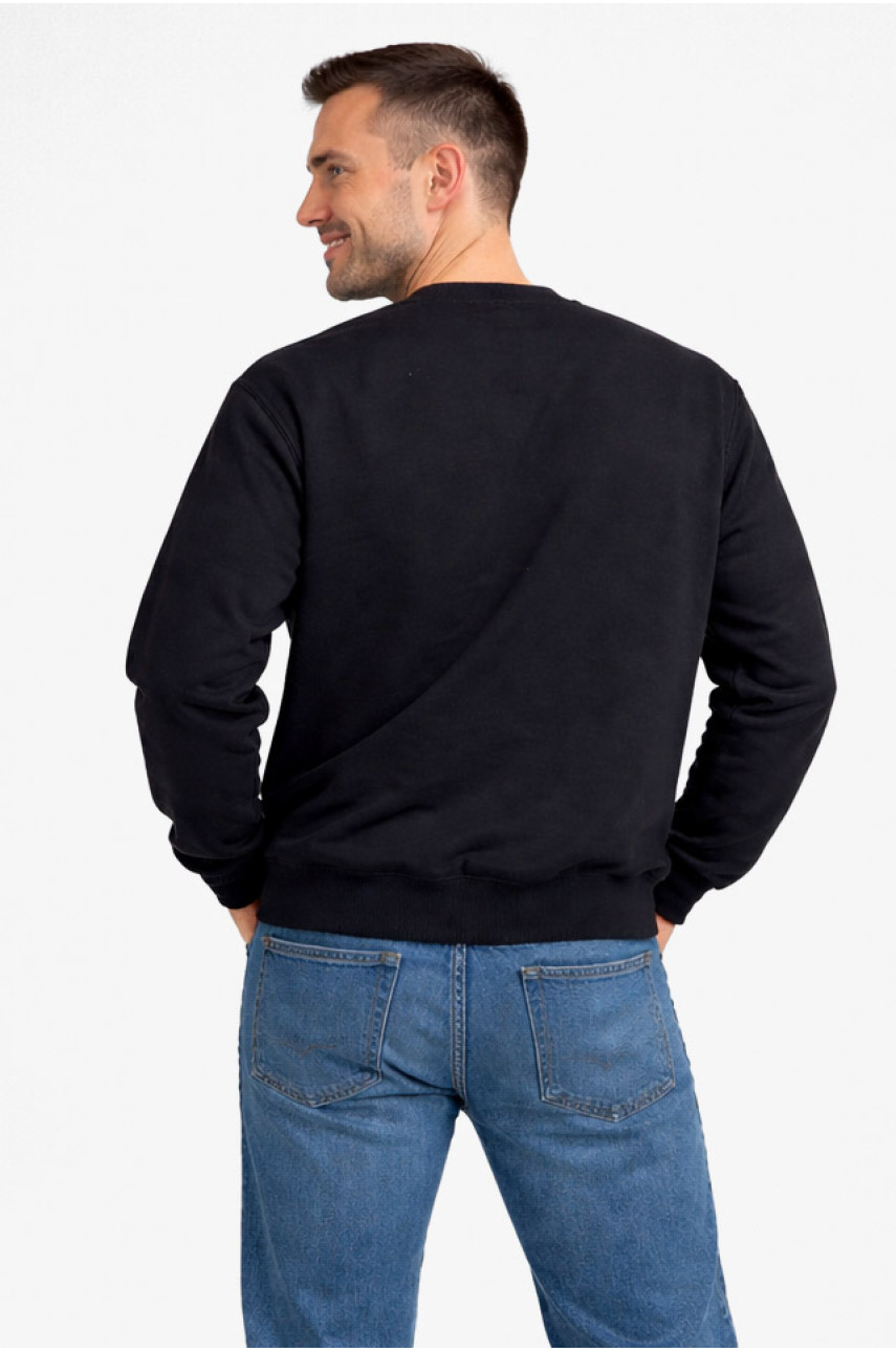 Світшот чоловічий чорного кольору з принтом 212941