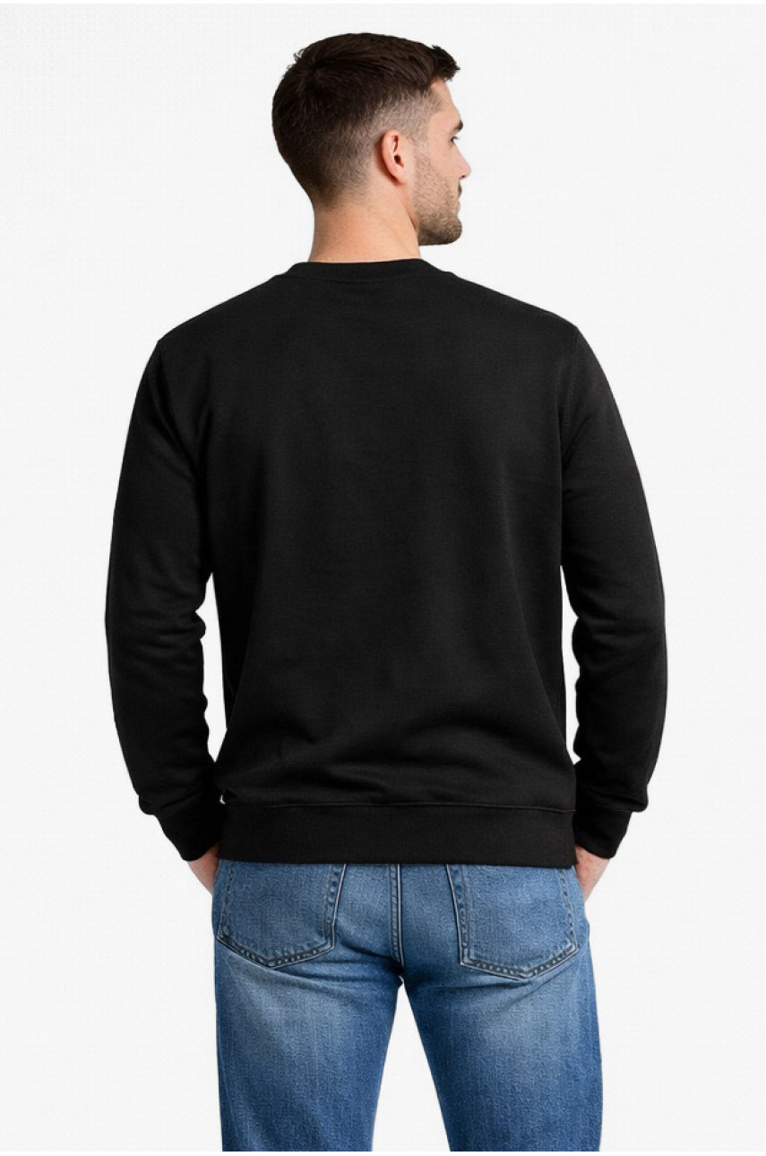 Світшот чоловічий чорного кольору з принтом 212943