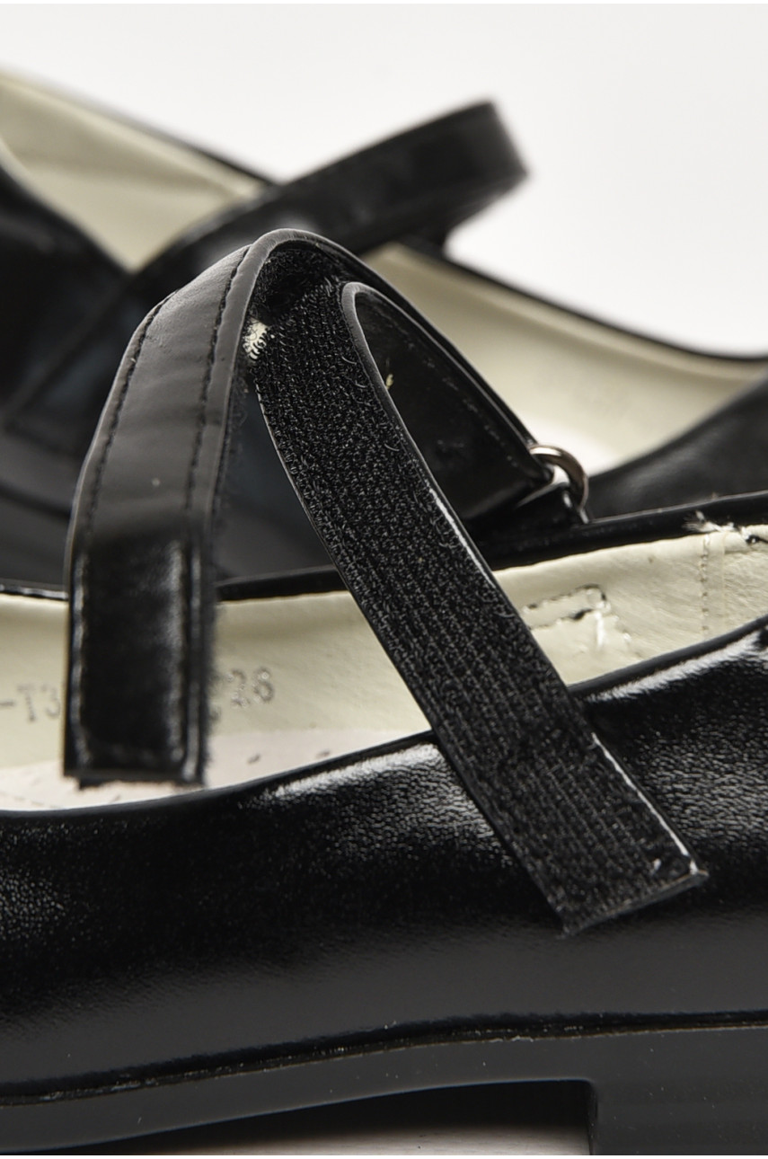 Туфли для девочки черного цвета С-Т37-34-В 212953