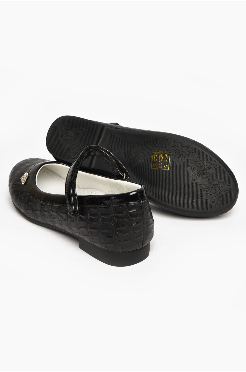 Туфли детские для девочки черного цвета С-Т36-41-4 212957