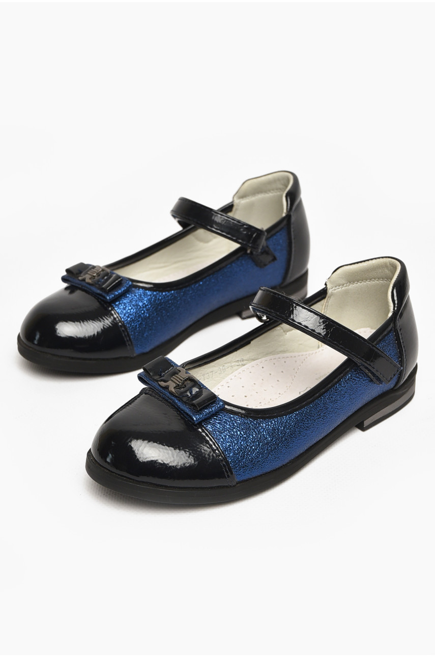 Туфли детские для девочки темно-синего цвета С-Т37-39-А 212965