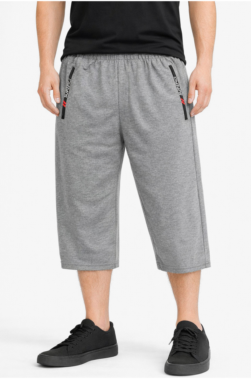 Бриджи мужские полубатальные серого цвета Y-6709 212987