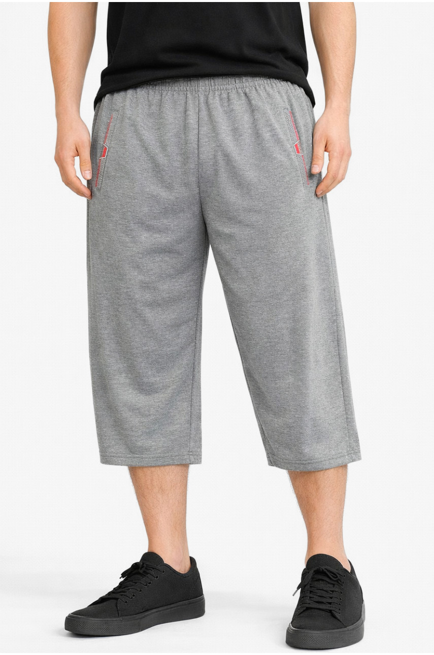 Бриджи мужские полубатальные тёмно-серого цвета Y-6689 212991