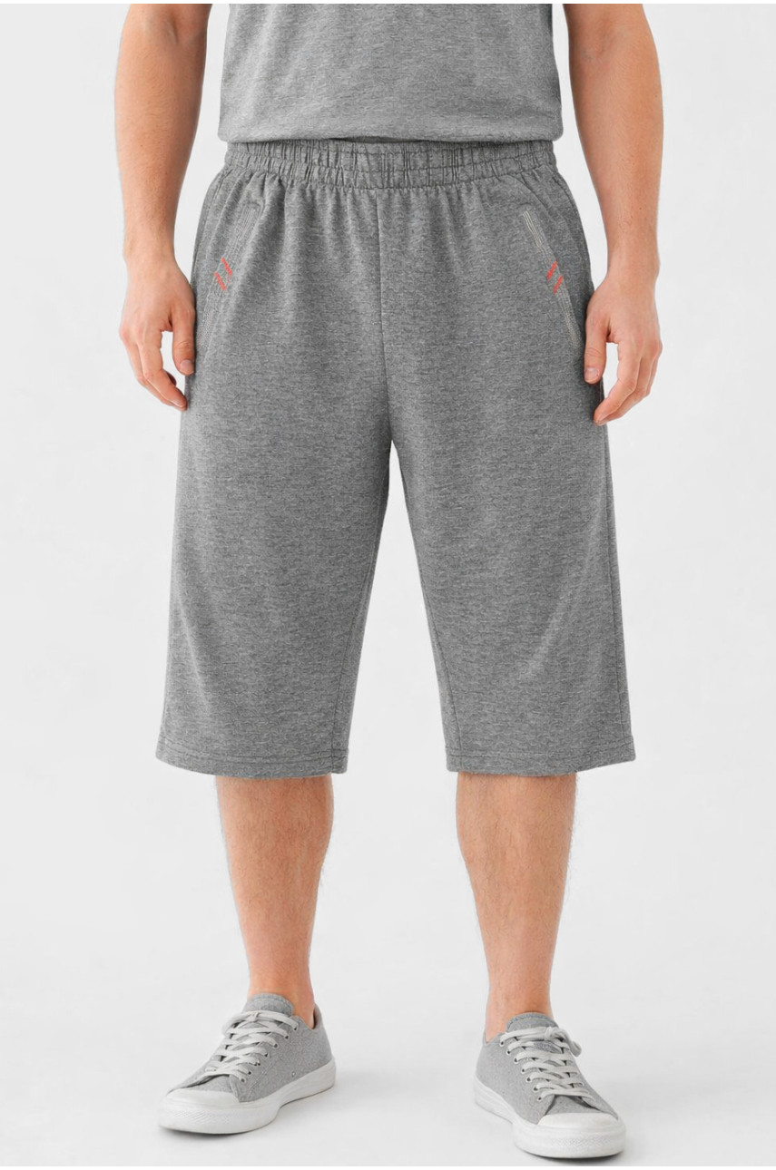 Бриджи мужские полубатальные серого цвета Y-6689 212993