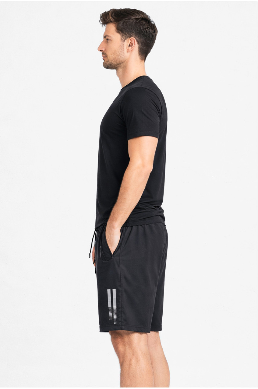 Шорти чоловічі чорного кольору з принтом А2087-1 212999