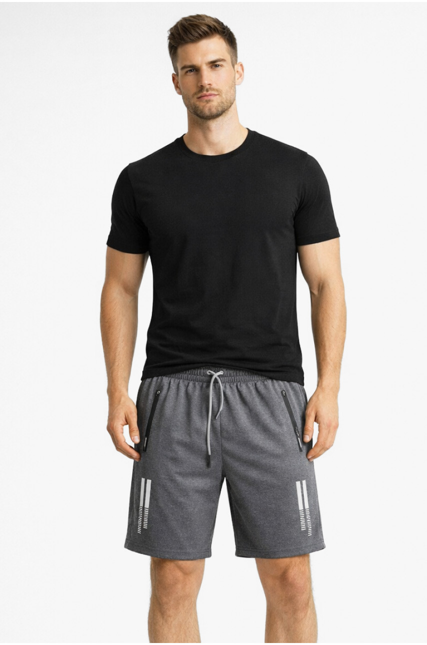 Шорты мужские серого цвета с принтом А2087-1 213000