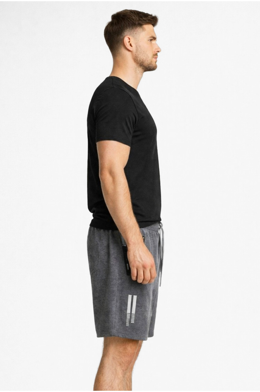 Шорты мужские серого цвета с принтом А2087-1 213000