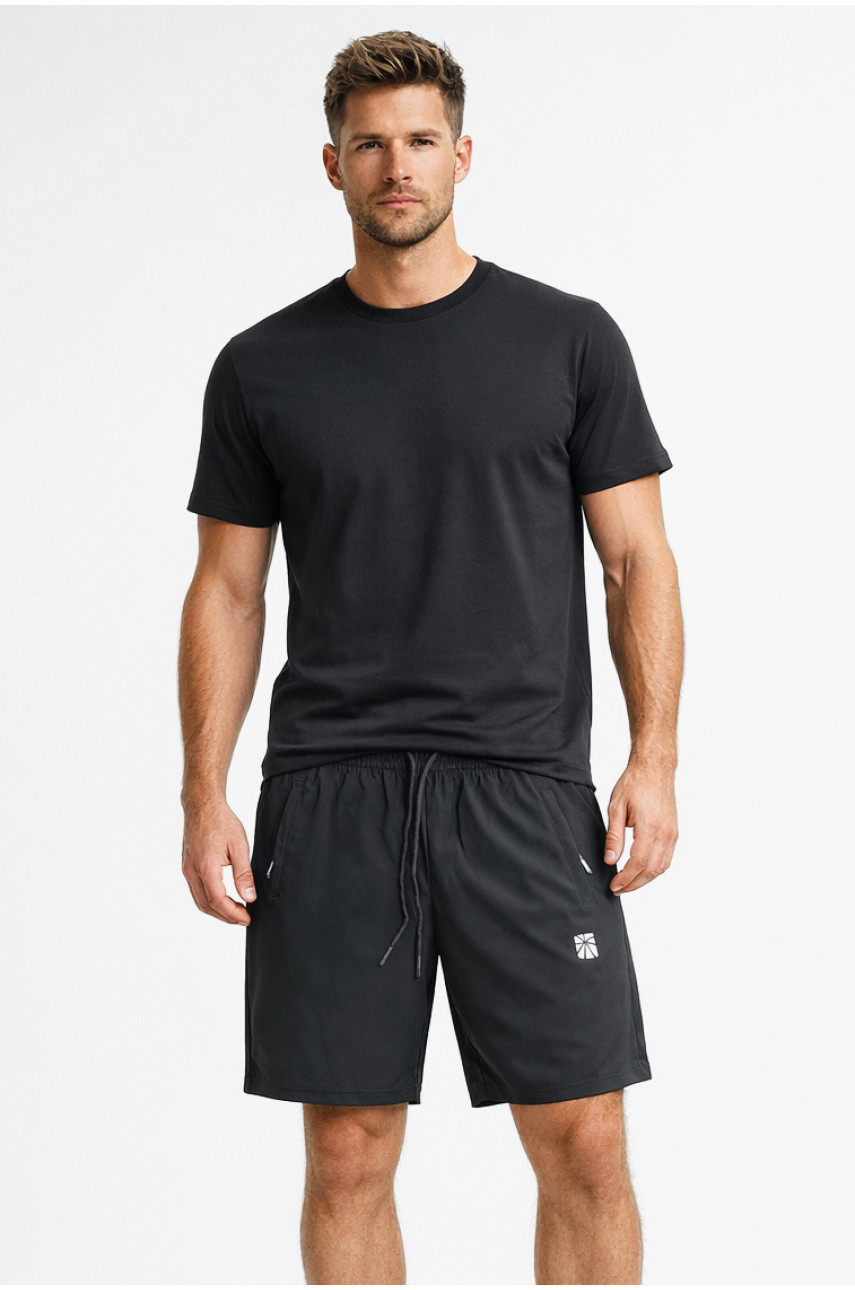 Шорти чоловічі чорного кольору з принтом А2087-1 213001