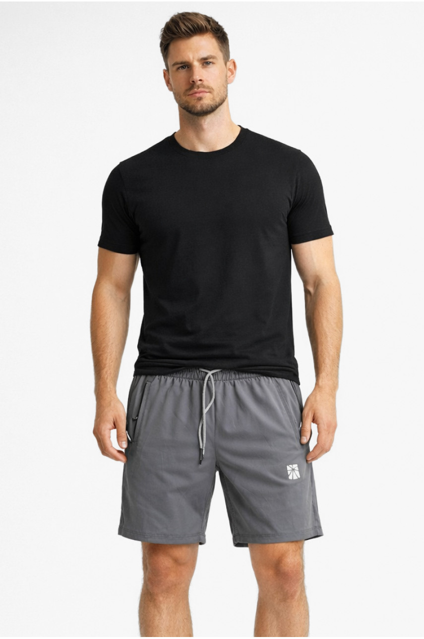 Шорты мужские тёмно-серого цвета с принтом А2087-1 213002