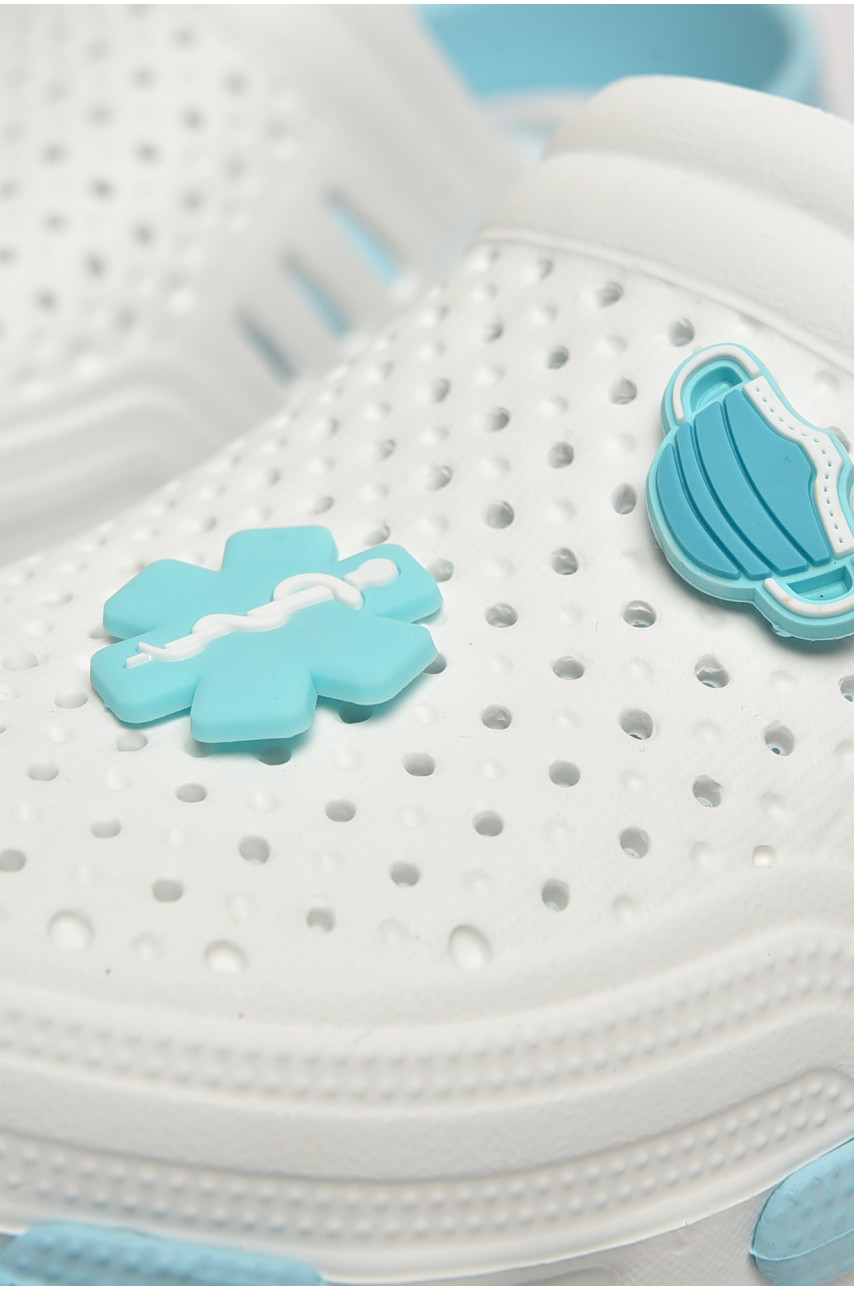 Кроксы женские белого цвета СД-48 213005