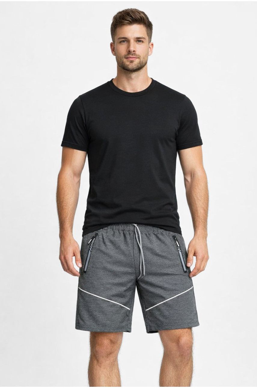 Шорты мужские однотонные тёмно-серого цвета А2087-3 213009
