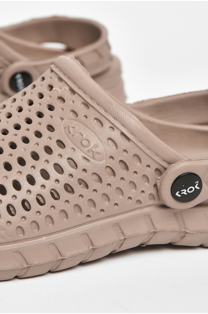 Кроксы женские бежевого цвета с62 213010