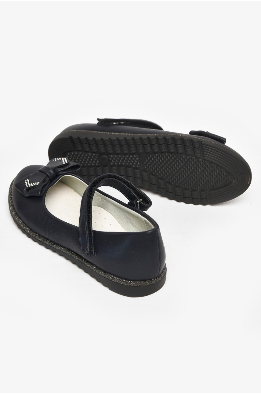 Туфли детские для девочки темно-синего цвета Н2570-2 213011