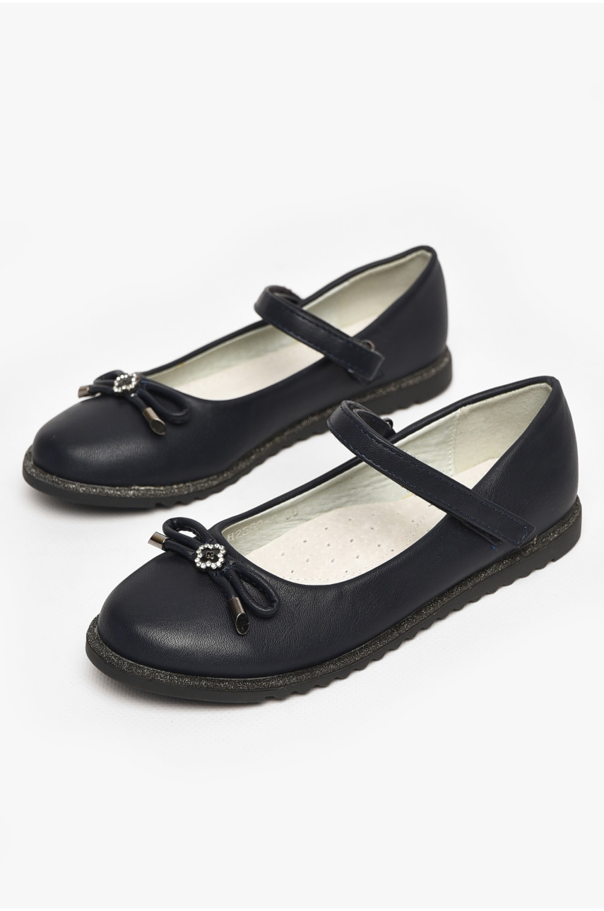 Туфлі дитячі для дівчинки темно-синього кольору Н2569-2 213014