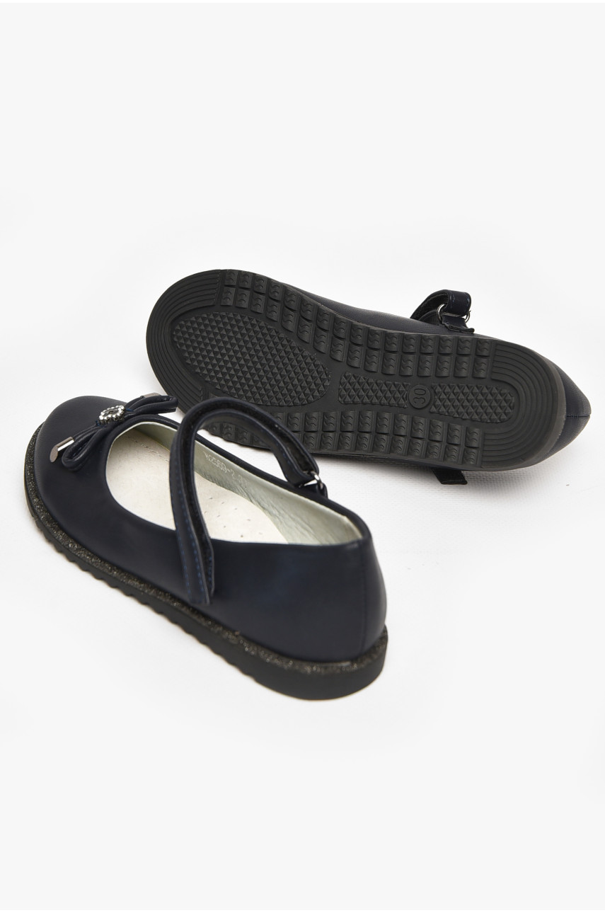 Туфлі дитячі для дівчинки темно-синього кольору Н2569-2 213014