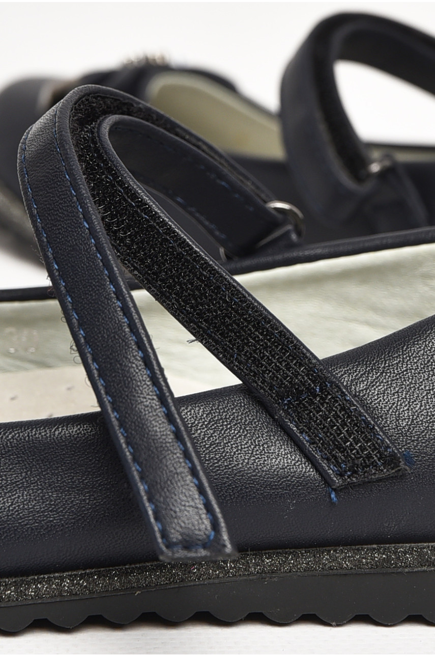 Туфлі дитячі для дівчинки темно-синього кольору Н2569-2 213014