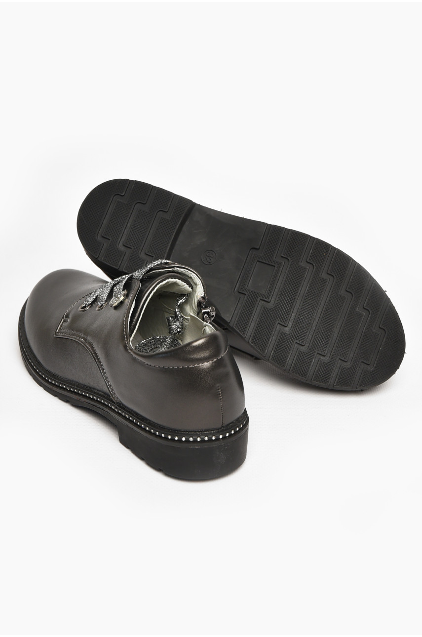 Туфлі дитячі для дівчинки темно-сірого кольору 5994-3 213016