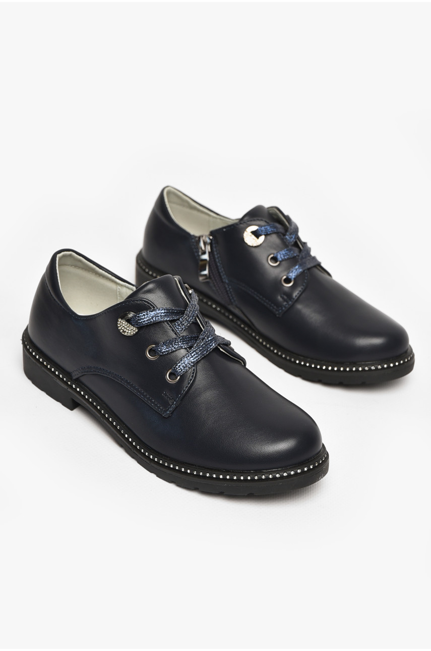Туфлі дитячі для дівчинки темно-синього кольору 5994-2 213017