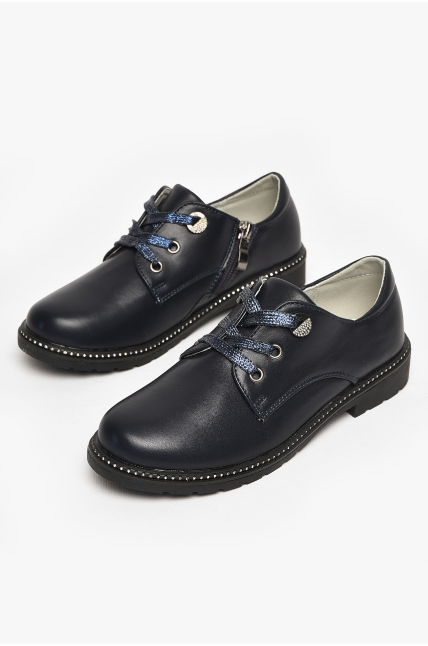 Туфлі дитячі для дівчинки темно-синього кольору 5994-2 213017