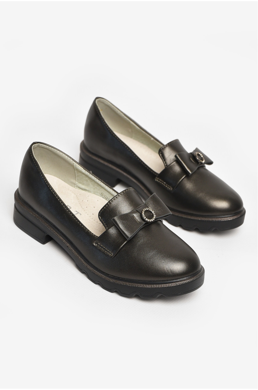 Туфлі дитячі для дівчинки темно-сірого кольору Р5991-3 213018