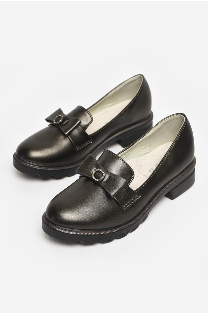 Туфлі дитячі для дівчинки темно-сірого кольору Р5991-3 213018