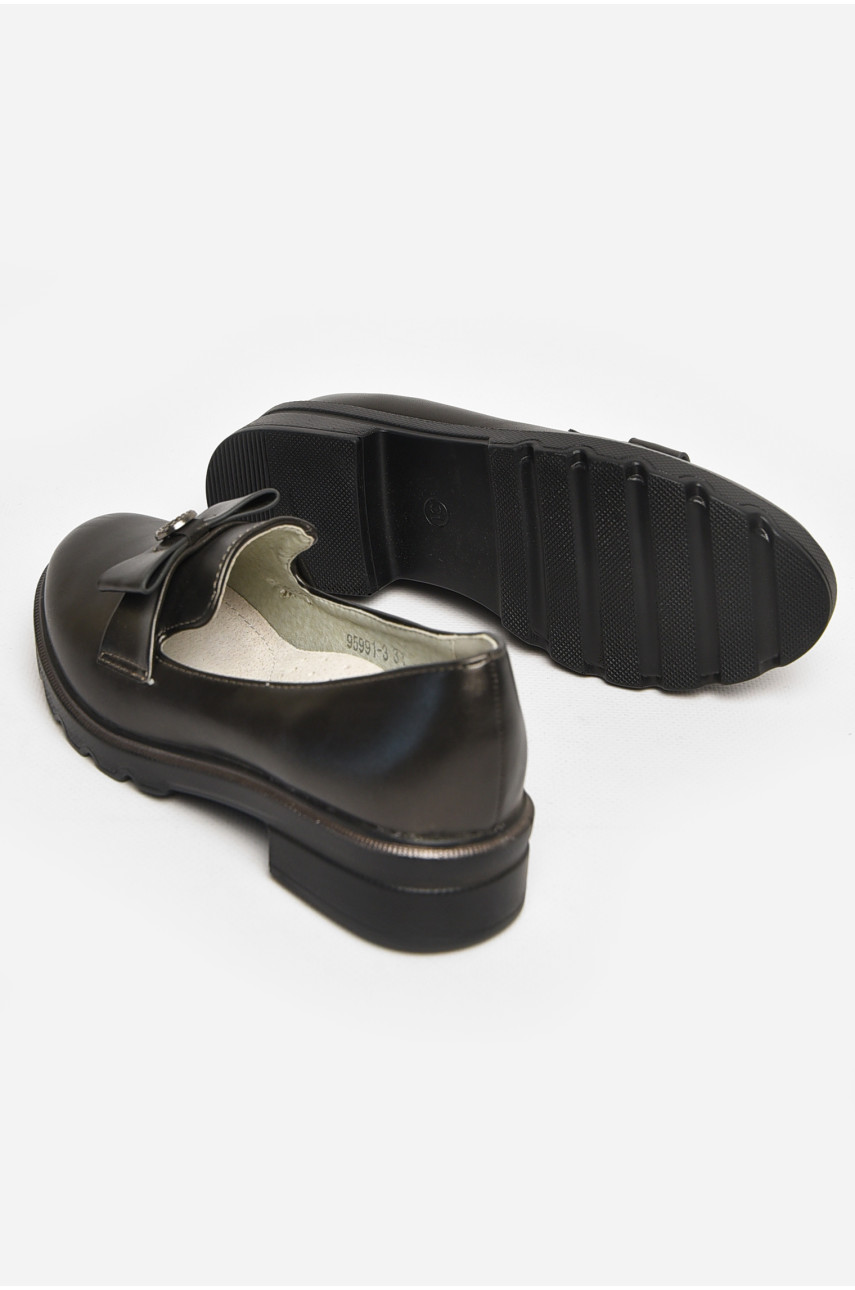 Туфлі дитячі для дівчинки темно-сірого кольору Р5991-3 213018