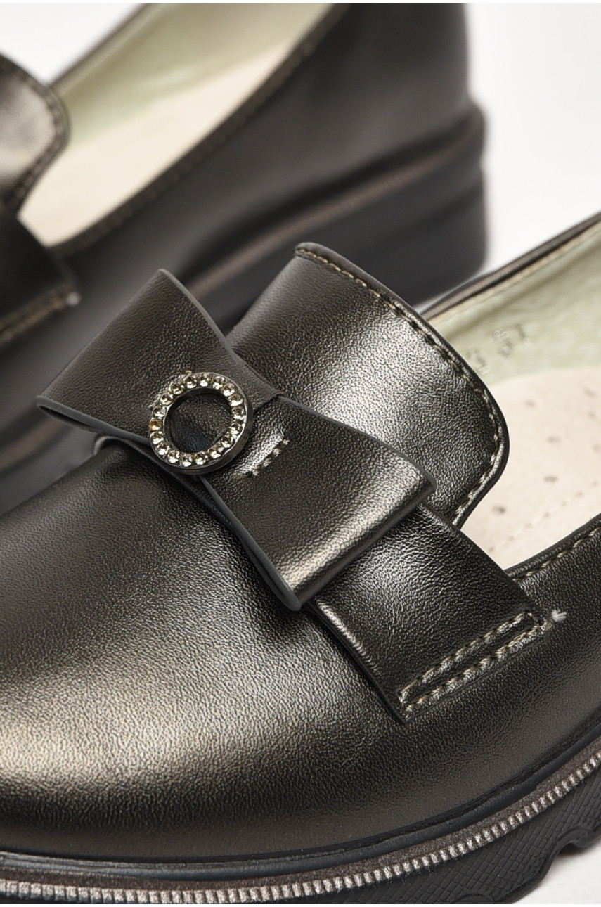 Туфлі дитячі для дівчинки темно-сірого кольору Р5991-3 213018