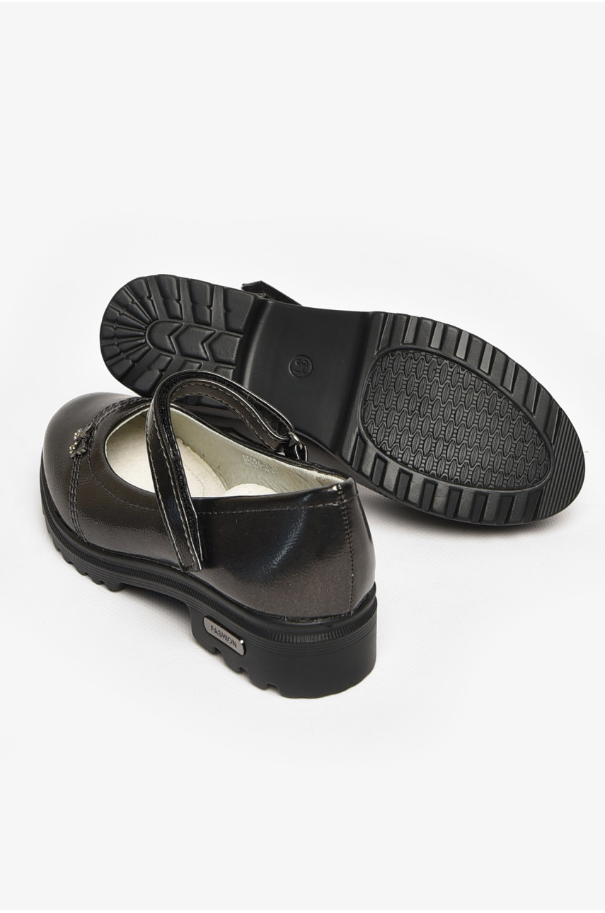 Туфлі дитячі для дівчинки темно-сірого кольору 5984-3 213020