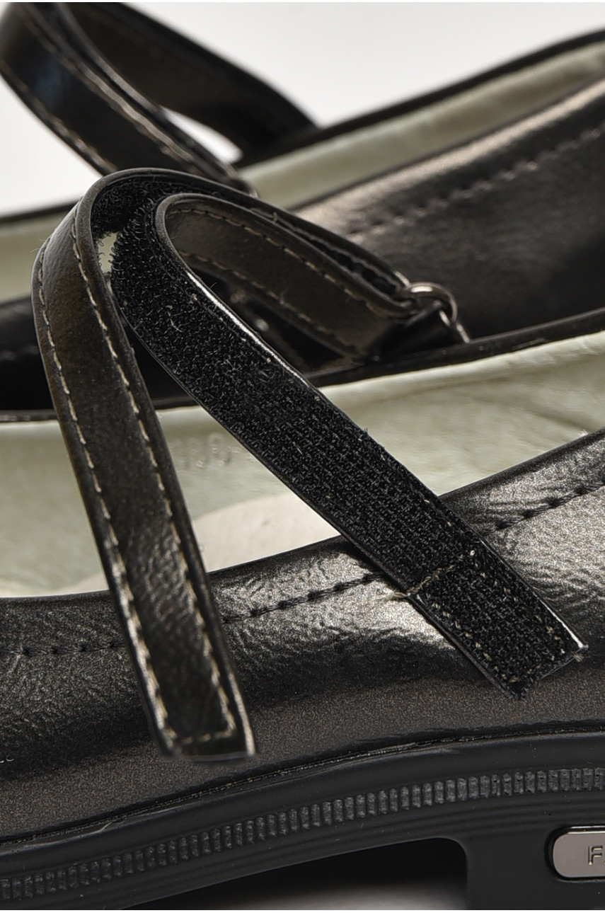 Туфлі дитячі для дівчинки темно-сірого кольору 5984-3 213020