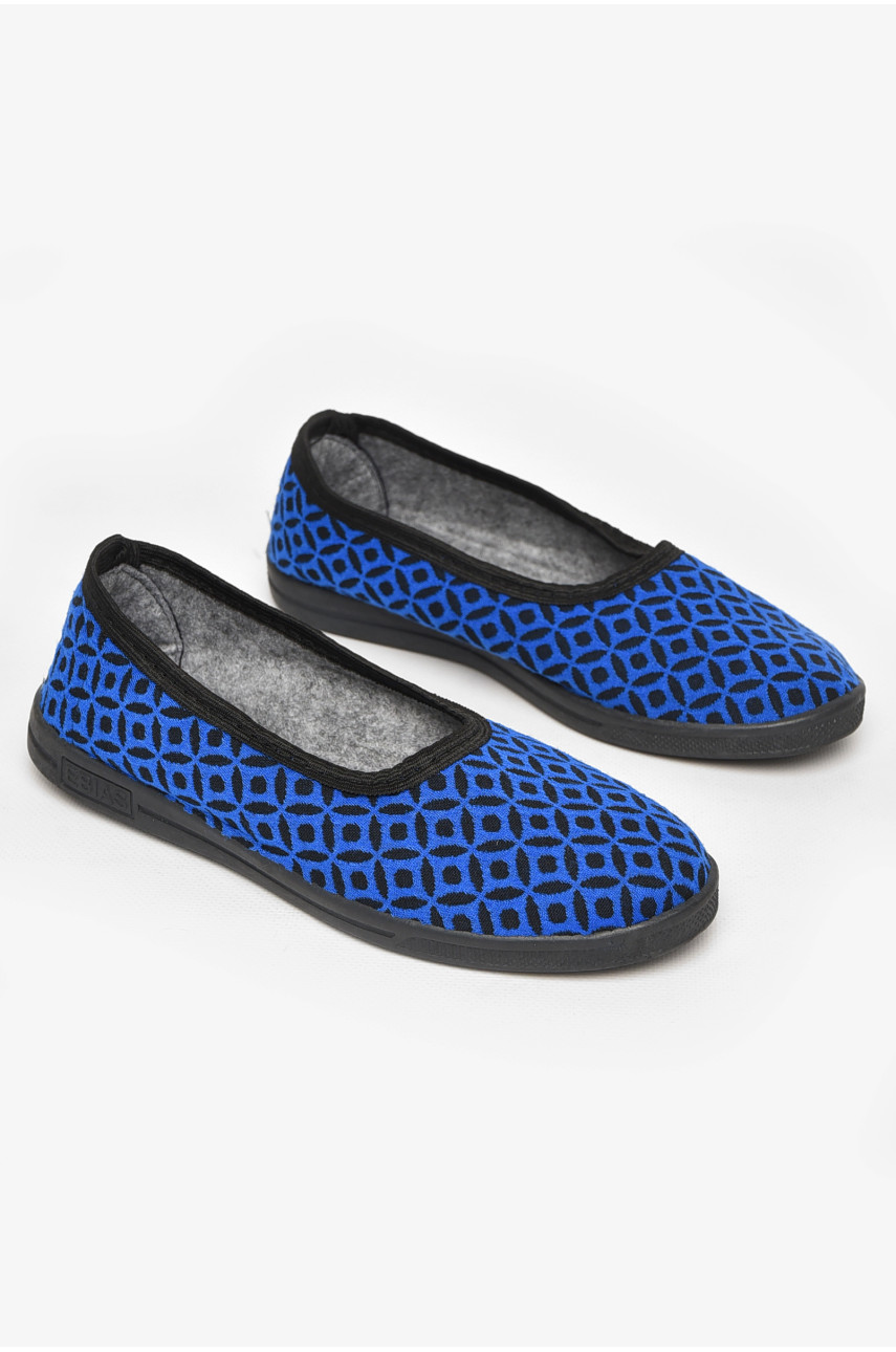 Капці жіночі синього кольору Ебіас лодочка 213037