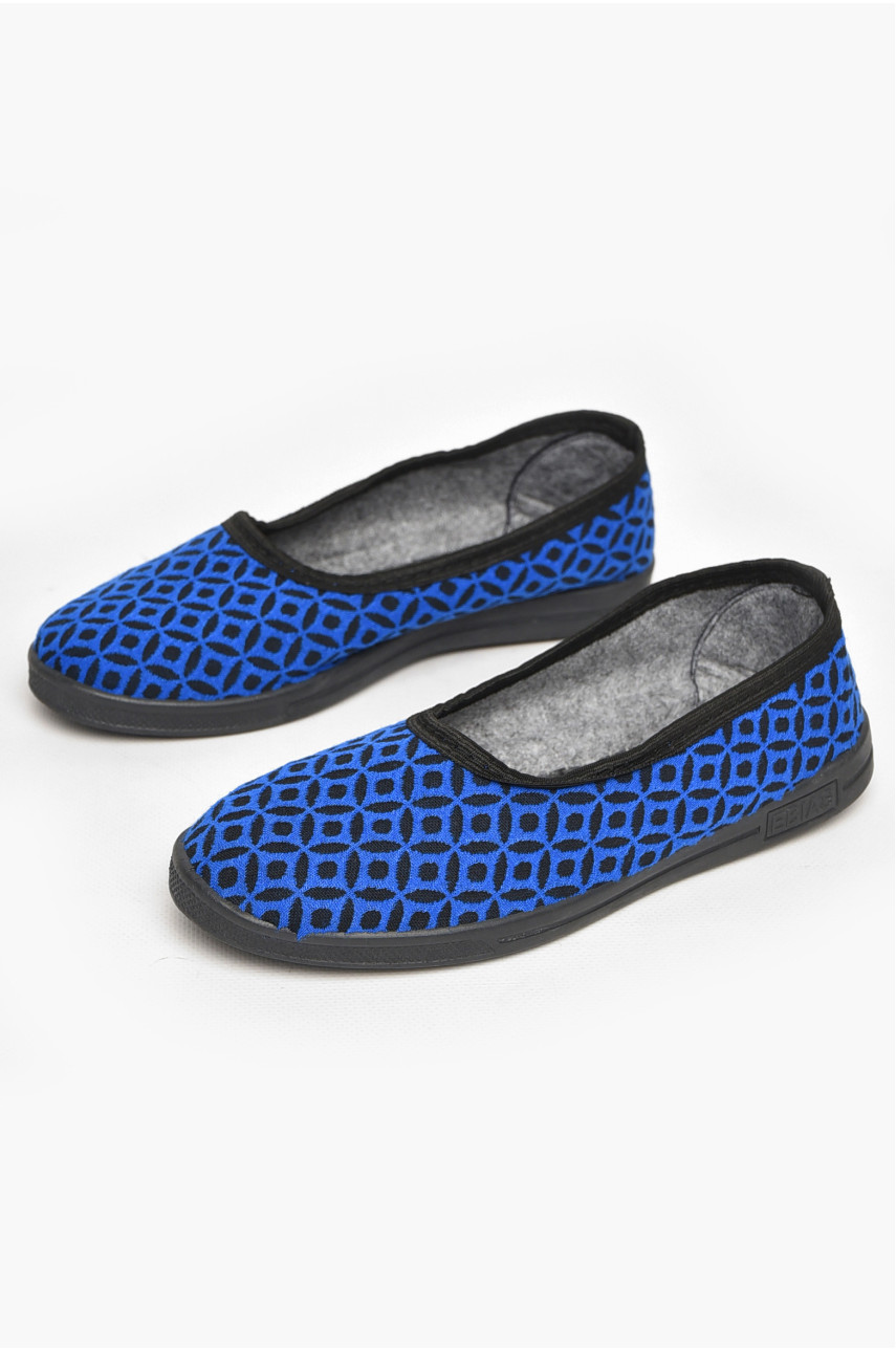 Капці жіночі синього кольору Ебіас лодочка 213037