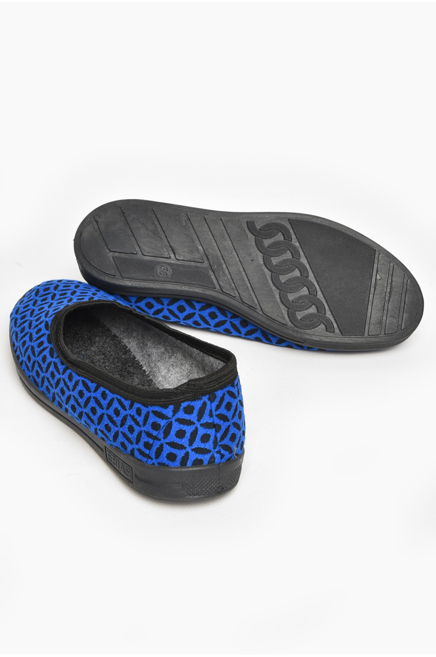 Капці жіночі синього кольору Ебіас лодочка 213037