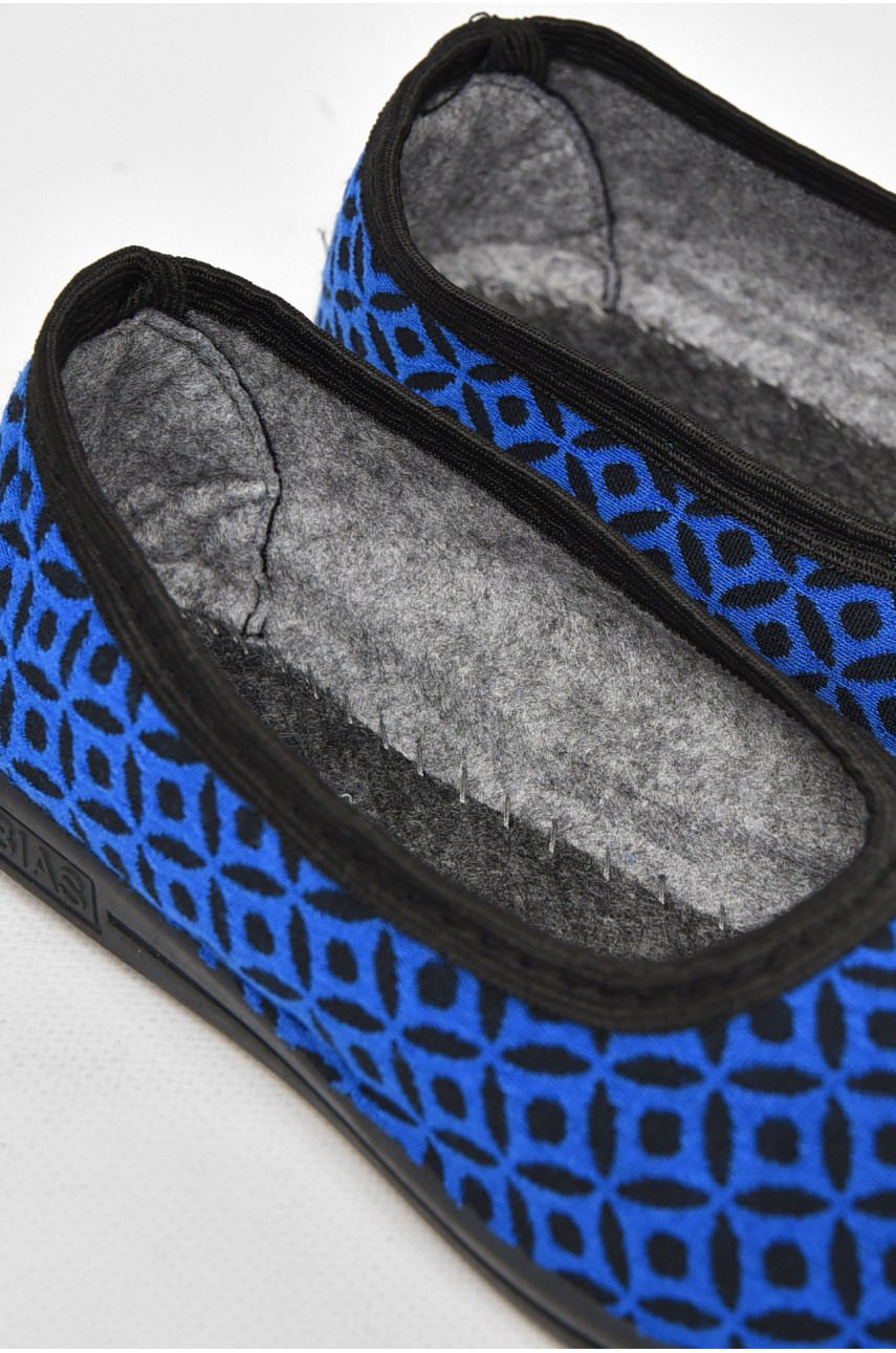 Капці жіночі синього кольору Ебіас лодочка 213037