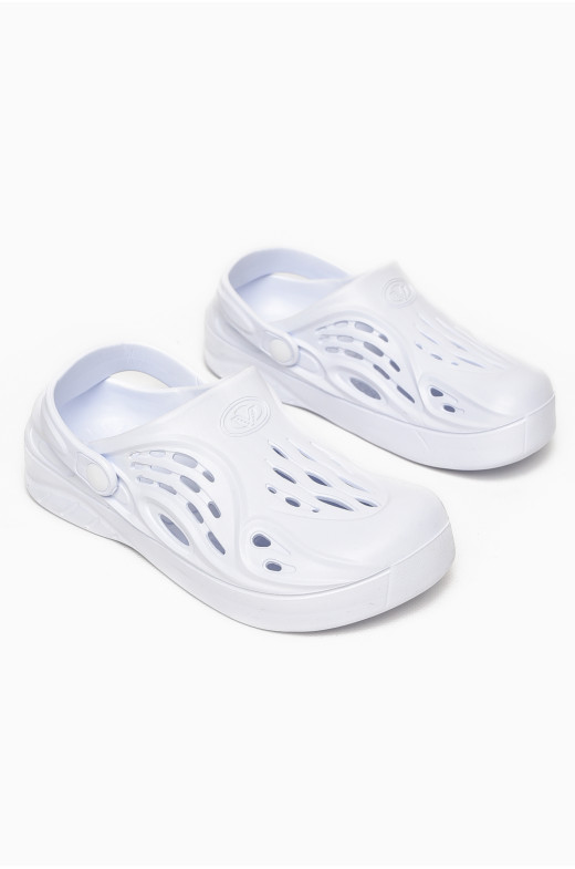 Кроксы женские белого цвета С-73 213039