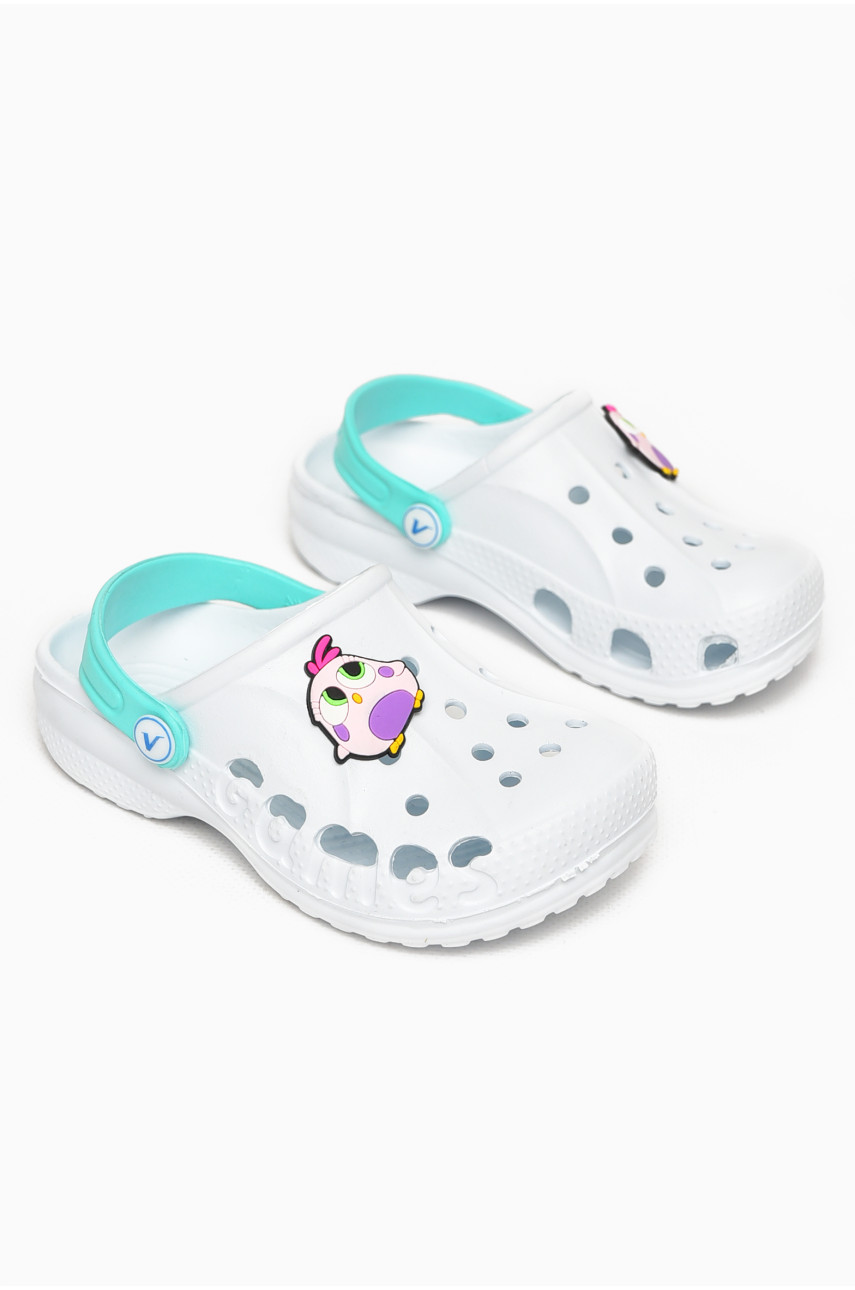 Крокси дитячі білого кольору 213040