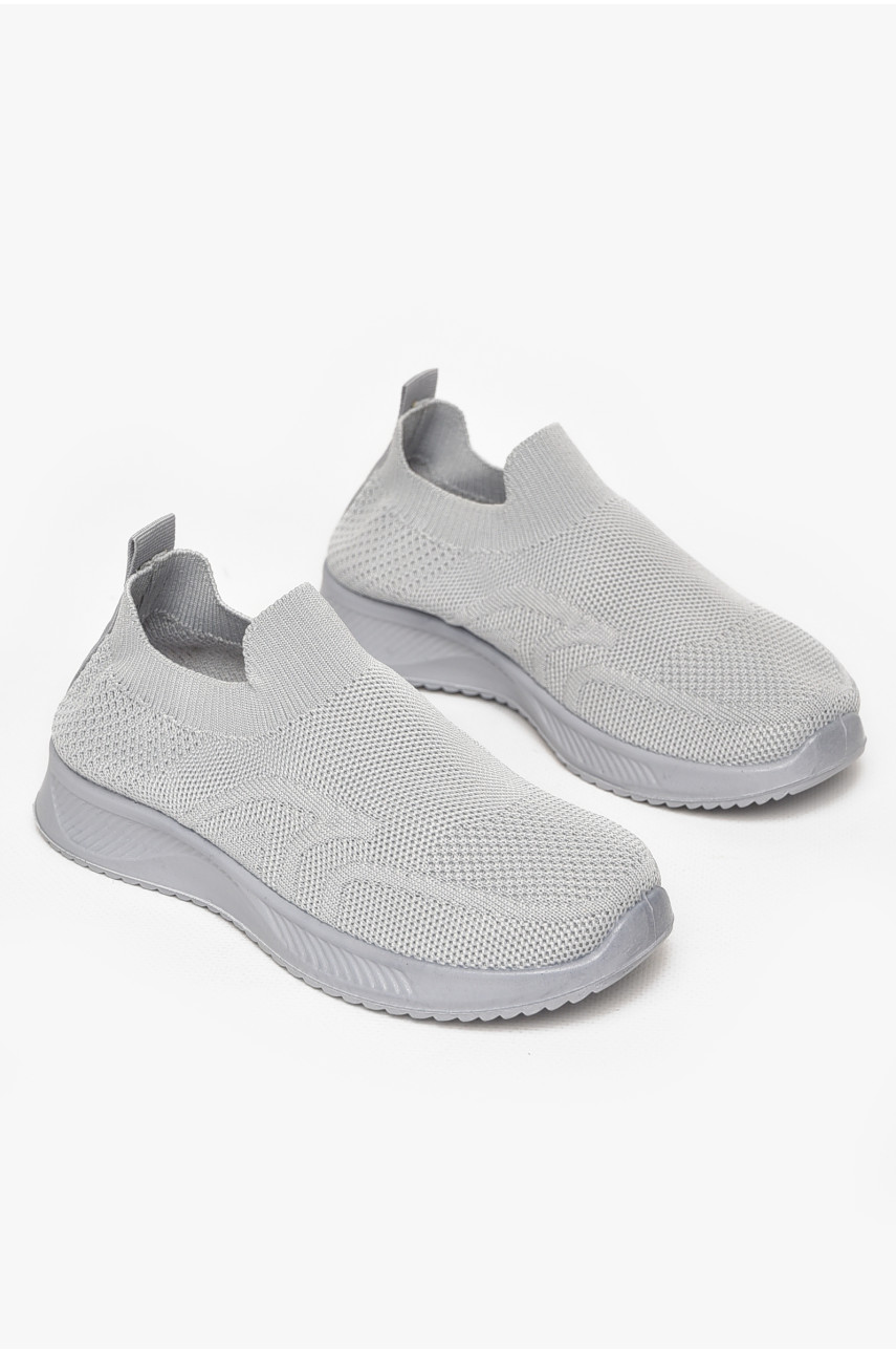 Кросівки дитячі текстильні сірого кольору А605-2 213043