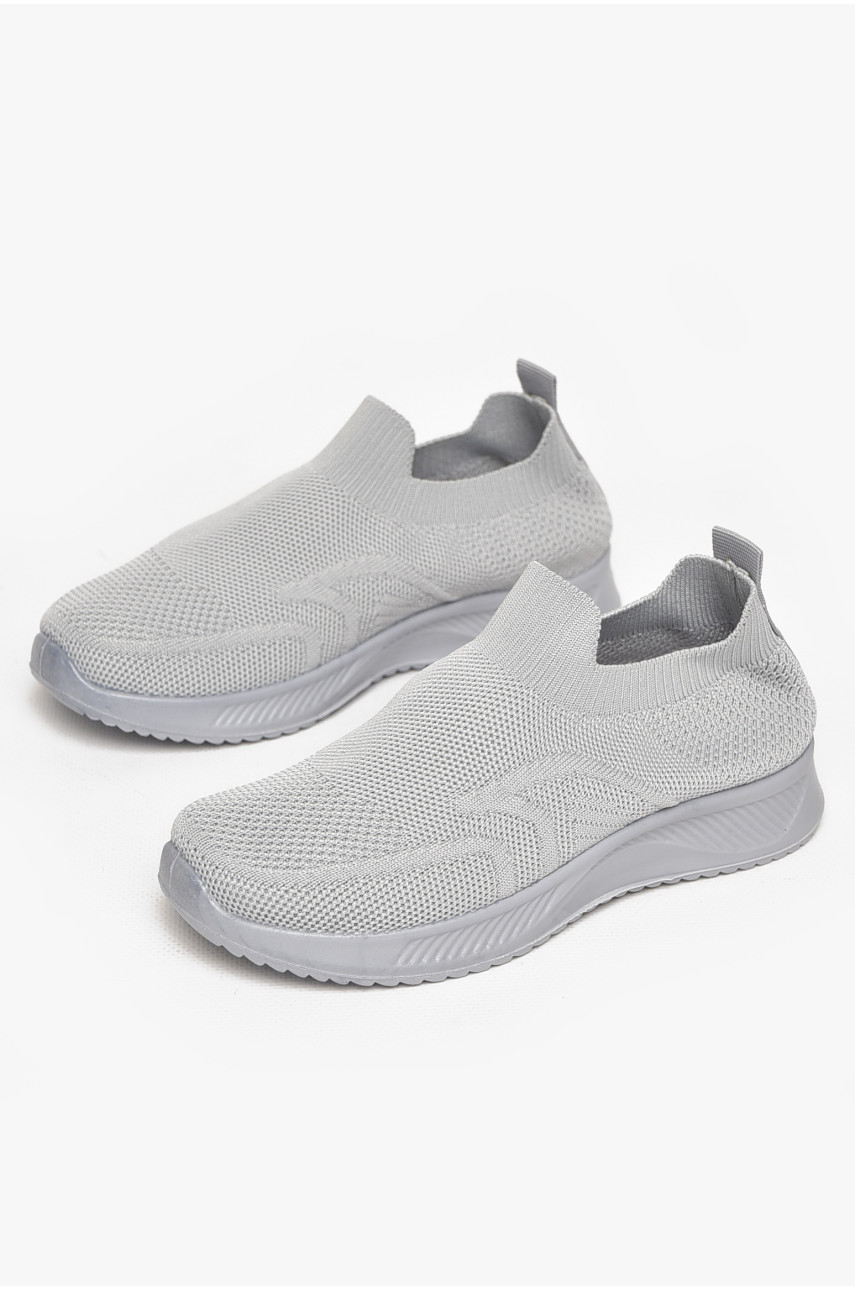 Кросівки дитячі текстильні сірого кольору А605-2 213043