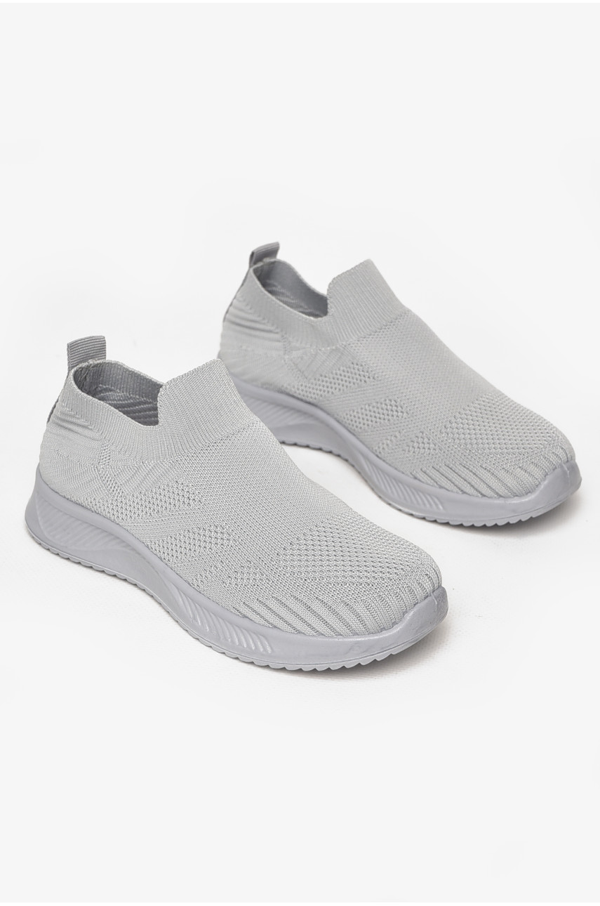 Кросівки дитячі текстильні сірого кольору А602-2 213044