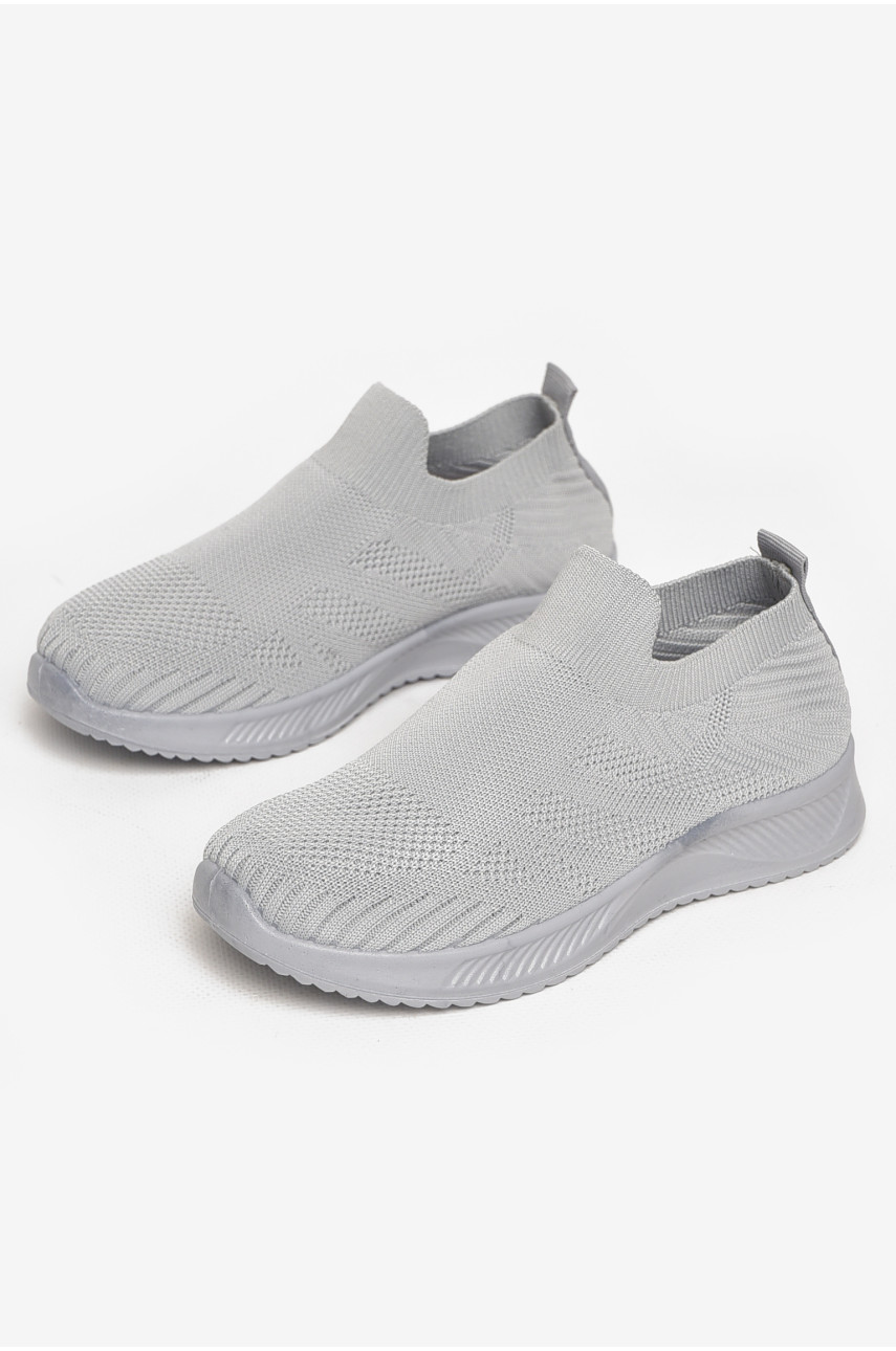 Кросівки дитячі текстильні сірого кольору А602-2 213044